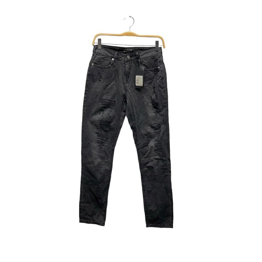 NWT Scotch & Soda Mademoiselle Tapered Leg Jeans Black Size 24‎